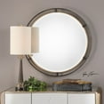 thumbnail image 2 of Uttermost Carrizo Bronze Round Wall Mirror - 36.25W x 36.25H in., 2 of 7