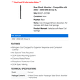 thumbnail image 2 of Rear Shock Absorber - Compatible with 2002 - 2006 GMC Envoy XL 2003 2004 2005, 2 of 2