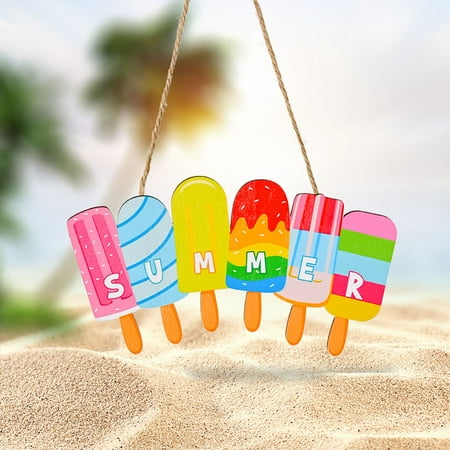 

Judty Summer Wooden Ice Slippers Watermelon Pendant Door Hanging Home Decoration
