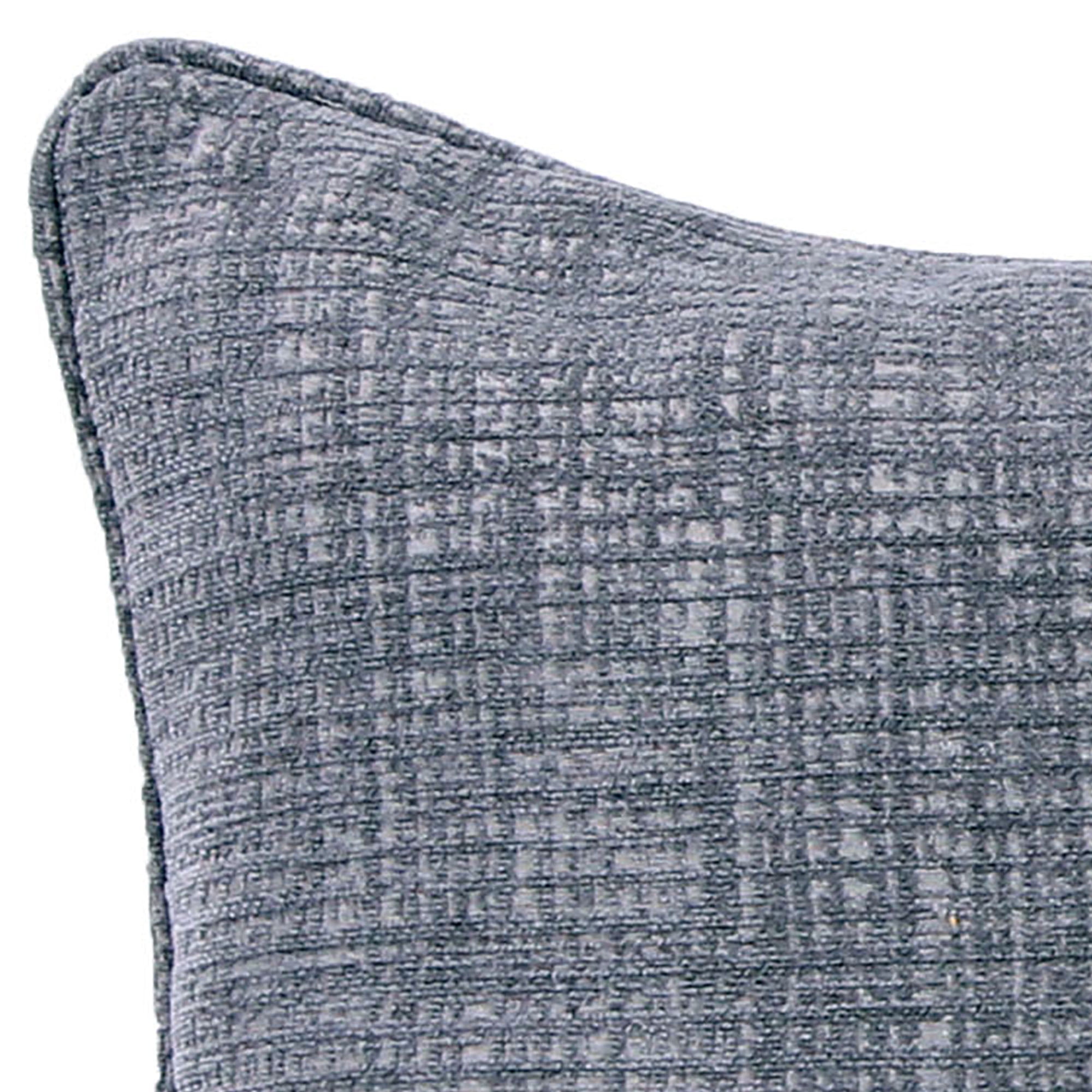 Jordan Manufacturing 18" x 18" Hatched Steel Solid Square Decorative Throw Pillow with Welt