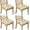 Yellow and Gray, variant on Waves Pattern Seat Covers for Dining Room Chairs Set Of 4,Stretch Printed Washable Chair Seat Cover with Elastic Ties and Button,Removable Waterproof Couch Cushion Covers