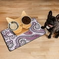 thumbnail image 3 of Vintage Abstract Pet Food Pad - Artistic Paisley Art, Non-Slip Absorbent Bowl Mat, 3 of 5