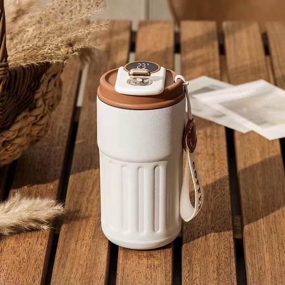 15 oz Stainless Steel Coffee Mug,Vacuum Insulated Tumbler with temperature display,Coffee Thermos Outdoor,Camping Mug with Leak-Proof Lid,Portable Cups for Keep Hot/Ice,Mother's day gift