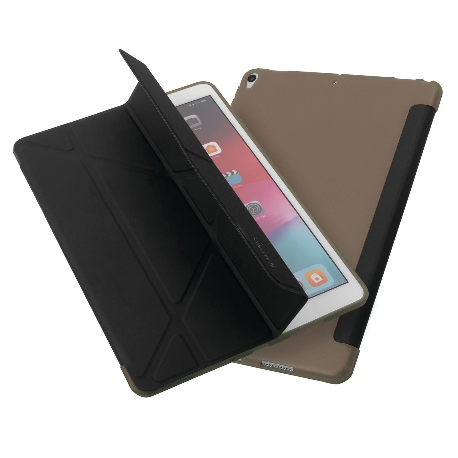 Insten - Tablet Case for iPad 3, 10.5 inch, Multifold Stand, Magnetic Cover Pencil Charging, Black - Walmart.com