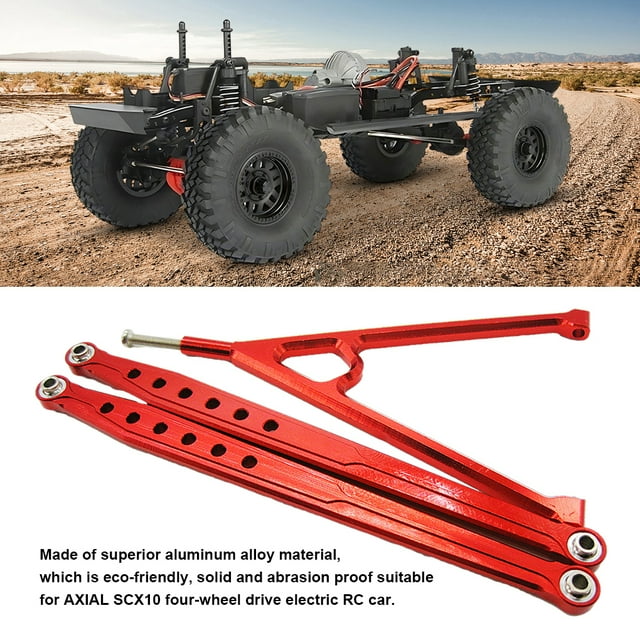 VONKY Aluminium Alloy Trigon Support Bar Rear Support Bar For AXIAL SCX10 Strong And Durable Aluminium blue 1Set