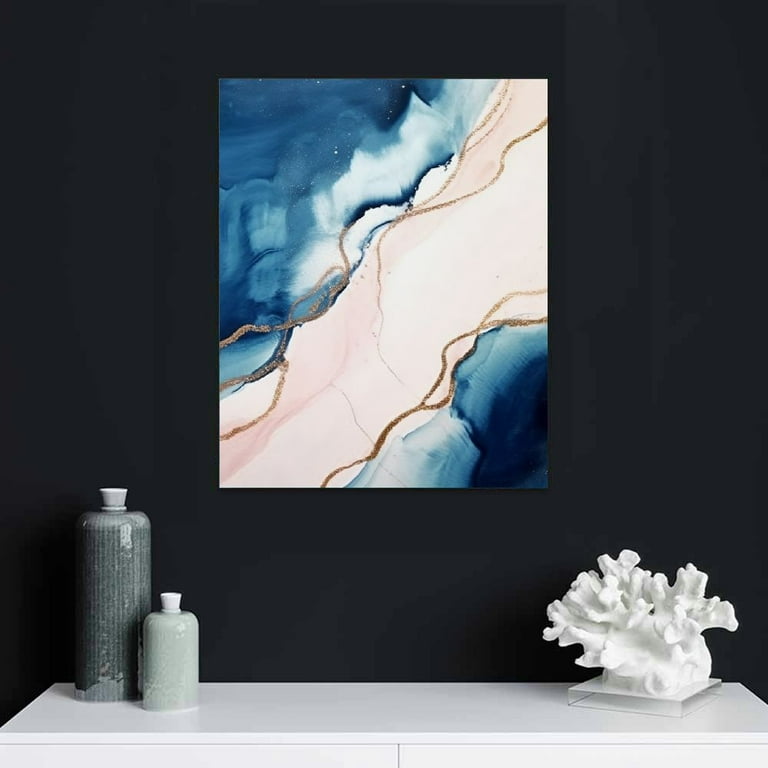 Marble Pour Abstract Art Kit 2 Canvases Wall Original Art ByU Painting NEW