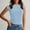 Blue, variant on SYMOID Womens New Round Neck Backless Solid Color Close - fitting Casual T - shirt for Home Wear,Blue,Size L