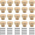 thumbnail image 1 of 20 Pieces Wood Cabinet Handles Round Natural Wood Knobs Wood Cabinet Knob Wood Door Knob Drawer Knob Suitable For Cabinet Drawers Cabinets Dressings K, 1 of 5