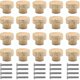 thumbnail image 1 of 20 Pieces Wood Cabinet Handles Round Natural Wood Knobs Wood Cabinet Knob Wood Door Knob Drawer Knob Suitable For Cabinet Drawers Cabinets Dressings K, 1 of 5