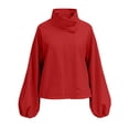 thumbnail image 6 of IUYRTFE Women's Zip Up Hooded Jacket Long Sleeve Casual Lightweight Outerwear Coat, 6 of 6