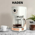 thumbnail image 6 of Haden Coffee Machine, 12 Cup Programmable Coffee Maker, Ivory & Copper, 6 of 9