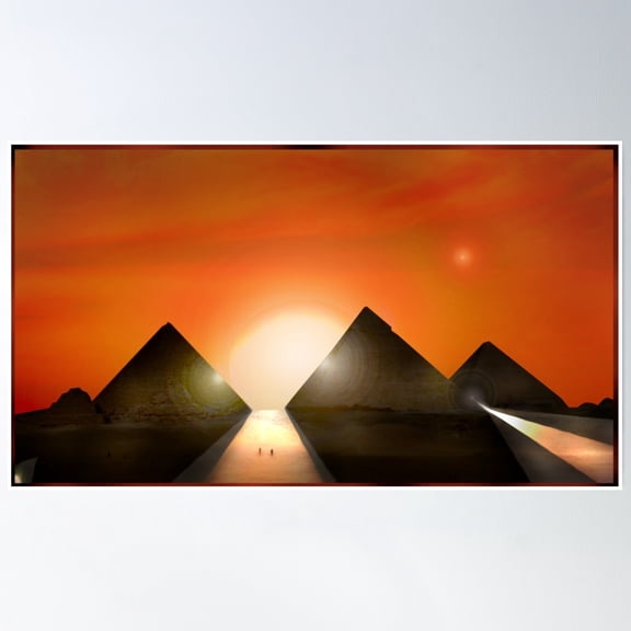 Pyramids And Venus (Dream Part I) Poster Wall Art, Modern Wall Decor, 8x12 UNFRAMED