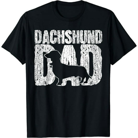 Dachshund Dad Wiener Father Fathers Day Vintage Gift T-Shirt