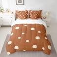thumbnail image 2 of YST 7-Piece Fall Theme Pumpkin Comforter Set, Twin Size, Vintage Burnt Orange, 2 of 5