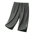 thumbnail image 6 of yillto Mens Quick Dry Shorts Knee Length Lightweight Long Shorts Elastic Waist Running Athletic Pants L-5XL, 6 of 7
