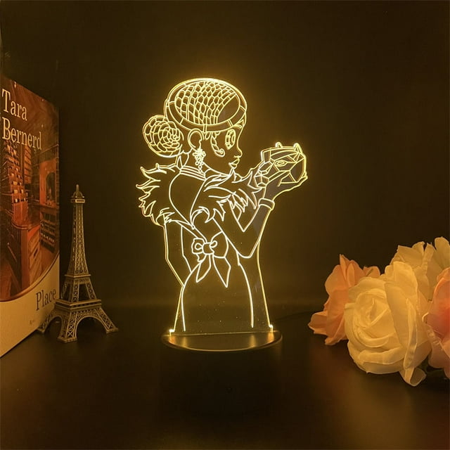 La luz nocturna LED 3D identifica el cambio de color de Patricia
