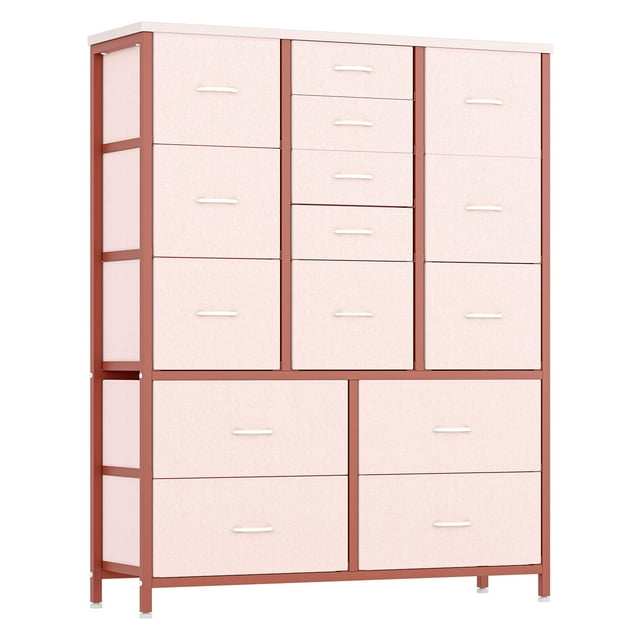 Commode à 15 Tiroirs, Buffet en Bois de 37,4 Po Commodes Armoire de Rangement pour Chambre