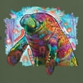 thumbnail image 6 of Wild Bobby Rainbow Painted Manatee Dean Russo Design Animal Lover Men Tee, Military Green, Medium, 6 of 6