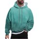 thumbnail image 2 of Sudadera con capucha para hombre, estilo casual, con cuello redondo, estampado, manga larga, blusa de poliéster, 2 of 6