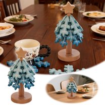 Wooden Trivets for Hot Dishes, Natural Walnut Wood Trivet with Springback Design, Heat-Resistant Pads for Kitchen Dining Countertops