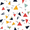 Colorful Triangles, variant on Yayeee Faucet Mat for Kitchen Sink 14.7" Diatomite Long Splash Guard Pad, Abstract Triangles