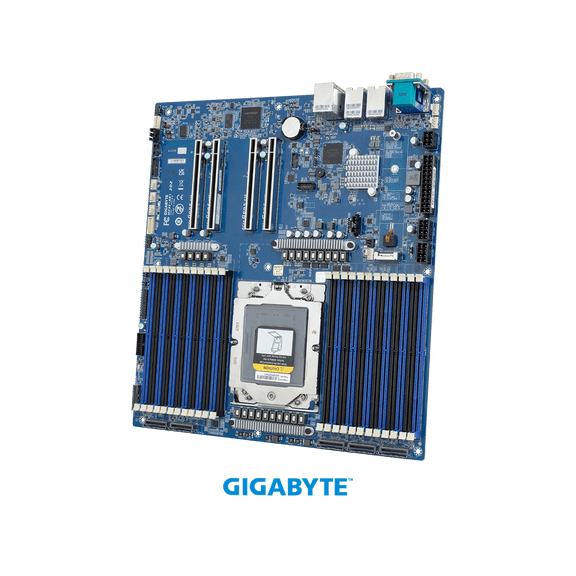 GIGABYTE MZ33-AR1 Server Motherboard - Socket SP5, AMD EPYC 9000 Series, 12-Channel DDR5, PCIe 5.0, 10GbE, E-ATX for Data Center, cTDP up to 500W