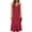 A Red, variant on Women's 2026 Summer Flowy Maxi Dress Casual Sleeveless Spaghetti Strap Ruffle Beach Long Dresses Gray XXL