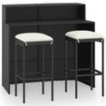 thumbnail image 4 of vidaXL Patio Bar Set Bar Table and Stools Patio Furniture Set with Cushions, 4 of 49