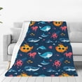thumbnail image 1 of Balery Ocean Floor Animals Manta de Felpa Suave y Acogedora – Cobija de Franela Aterciopelada para Cama, Lavable y Cálida para Sofá, Mascotas, Transpirable-40"x30", 1 of 7