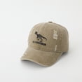 thumbnail image 6 of CAUYDY Kids Boy Dinosaur Washed Baseball Cap Toddler 4T 5T 6T 7T 8T Baby Boys Embroidered Distressed Baseball Cap Cartoon Childrens Hat (Sizes 3-8 Years,F02-Khaki), 6 of 7