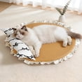thumbnail image 6 of Rattan Cat Cooling Mat with Cat Ear Pillow, Non-Slip Scratch-Resistant Summer Pet Pad, 3 Sizes, 6 of 8