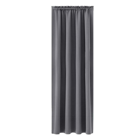 Gray Blackout Curtain Energy Efficient Thermal Insulated Scandinavian Solid Color Silk Fabric Window Treatment 38x72 Inches