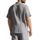 thumbnail image 4 of pstuiky Camisas casuales de manga corta para hombre, Blusa informal de manga corta con cuello vuelto y botones de color liso para hombre camisetas de hombre xl, 4 of 9