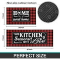 thumbnail image 3 of Red Buffalo Plaid Kitchen Rugs Sets of 2 Decor Non-Slip Washable Red Kitchen Mats for Floor Set of 2, 3 of 7