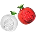 thumbnail image 3 of 2 piezas de decoración de granada, estatua de fruta de cristal de granada falsa, decoración de escritorio para el hogar, 3 of 4