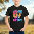 thumbnail image 2 of 67 Shirt Kids Ice Cream Cool Funny Number 6 7 T-Shirts Six Seven Shirts Boys Girls Clothes #02 Black & 10-11 Years, 2 of 4