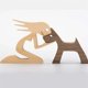 thumbnail image 4 of Bonita estatua de perro de madera humana, figura artesanal, adorno para mesa de escritorio, modelo tallado, decoración de la habitación del hogar, escultura de mascota, regalo de Navidad, 4 of 5