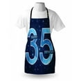 thumbnail image 3 of 35th Birthday Apron Number Thirty Five with Geometrical Details Modern and Abstract, Unisex Kitchen Bib Apron with Adjustable Neck for Cooking Baking Gardening, Dark Blue Pale Blue, by Ambesonne, 3 of 3
