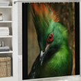 thumbnail image 6 of Orinice Bird Green Red-Eye Bathroom Decor Set with Hooks, Colorful Luxurious Graphic Print Polyester Fabric Shower Curtain for Chic Modern Bathroom Decor, Multi-Size, Brand New Style 60x72, 6 of 7