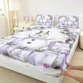 thumbnail image 3 of Manfei Winter Cute Snowman Twin Sheet Sets, Merry Christmas Twin Fitted Sheet, Teens Boys Girls Kids Flat Sheet, Ultra Soft Home Decor, 3pcs, 3 of 7
