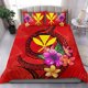thumbnail image 2 of Juego de Cama Polinesio - Hawaii Juego de Funda Nórdica Floral con Sello Rojo, 2 of 6