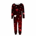 thumbnail image 4 of LYEAA Valentine Pjs for Women Plus Size Heart Print Long Sleeve Top and Pant Pajama Sets Soft Cozy 2 Piece Lonugewear, 4 of 6