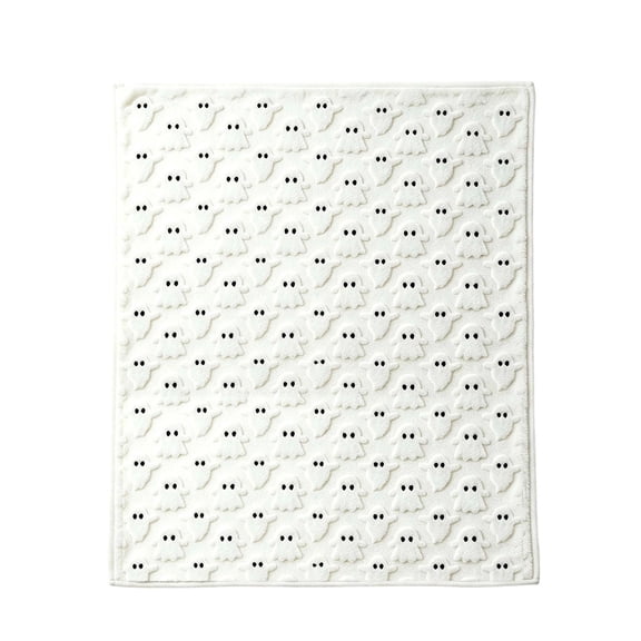 Ghost Pattern Flannel Throw Blanket, Warm Family Fleece Cover, Soft Halloween Blanket for Living Room Bedroom Couch Home Decor