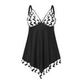 thumbnail image 4 of Tankini Swimsuits for Women 2023 Swimwear Fixed Print Split Size Swimwear Bathing Suits, 4 of 5