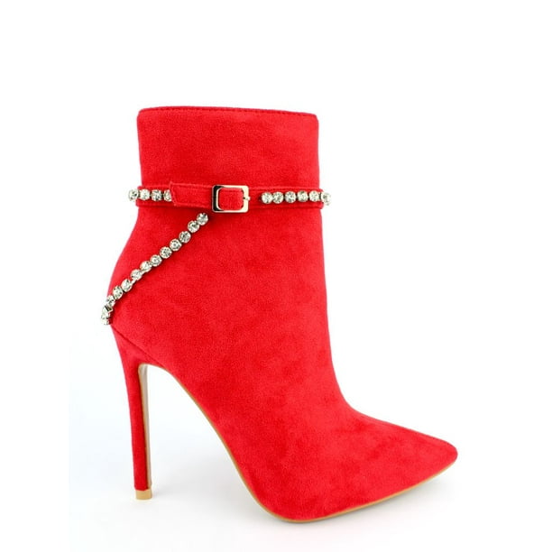Botin Zapatilla de tacon para Dama Hanna MX Julie Red