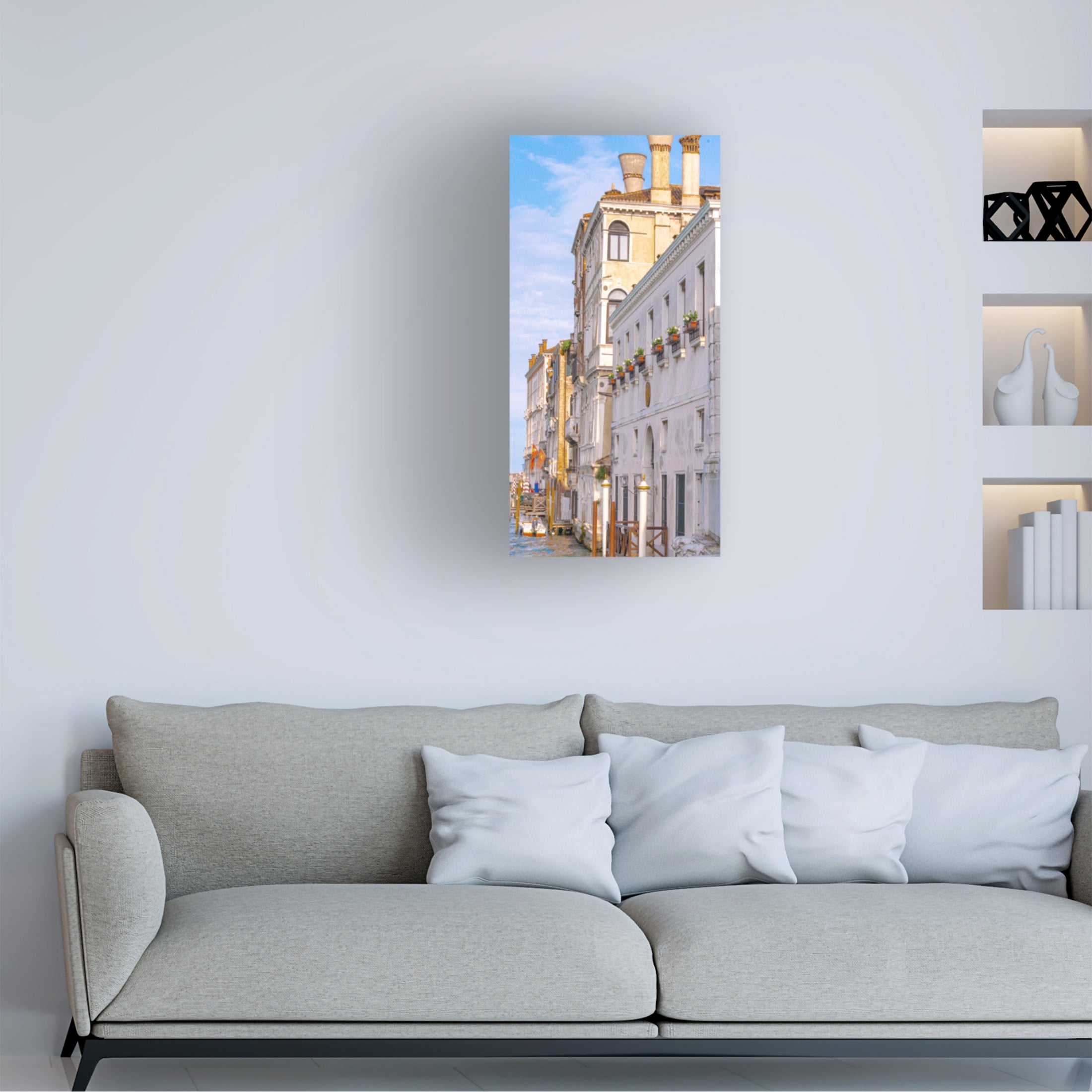 Canvas Wall Art - Life BeautifuLEE 'Venice Luxurious Homes' Wall Art for Living Room, Bedroom, or Office Décor by Trademark Fine Art - 16 x 32 Inches