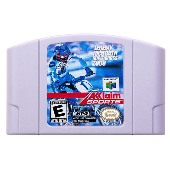 Video Games Compatible for the n64 console, replacement cartridge for Jeremy McGrath Supercross 2000 NTSC