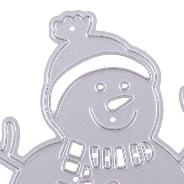 DIY Troqueles de Corte de Metal Scrapbooking Repujado Plantilla Artesanía Papel Decoración de Navidad - Muñeco de Nieve Baoblaze Cortar muere