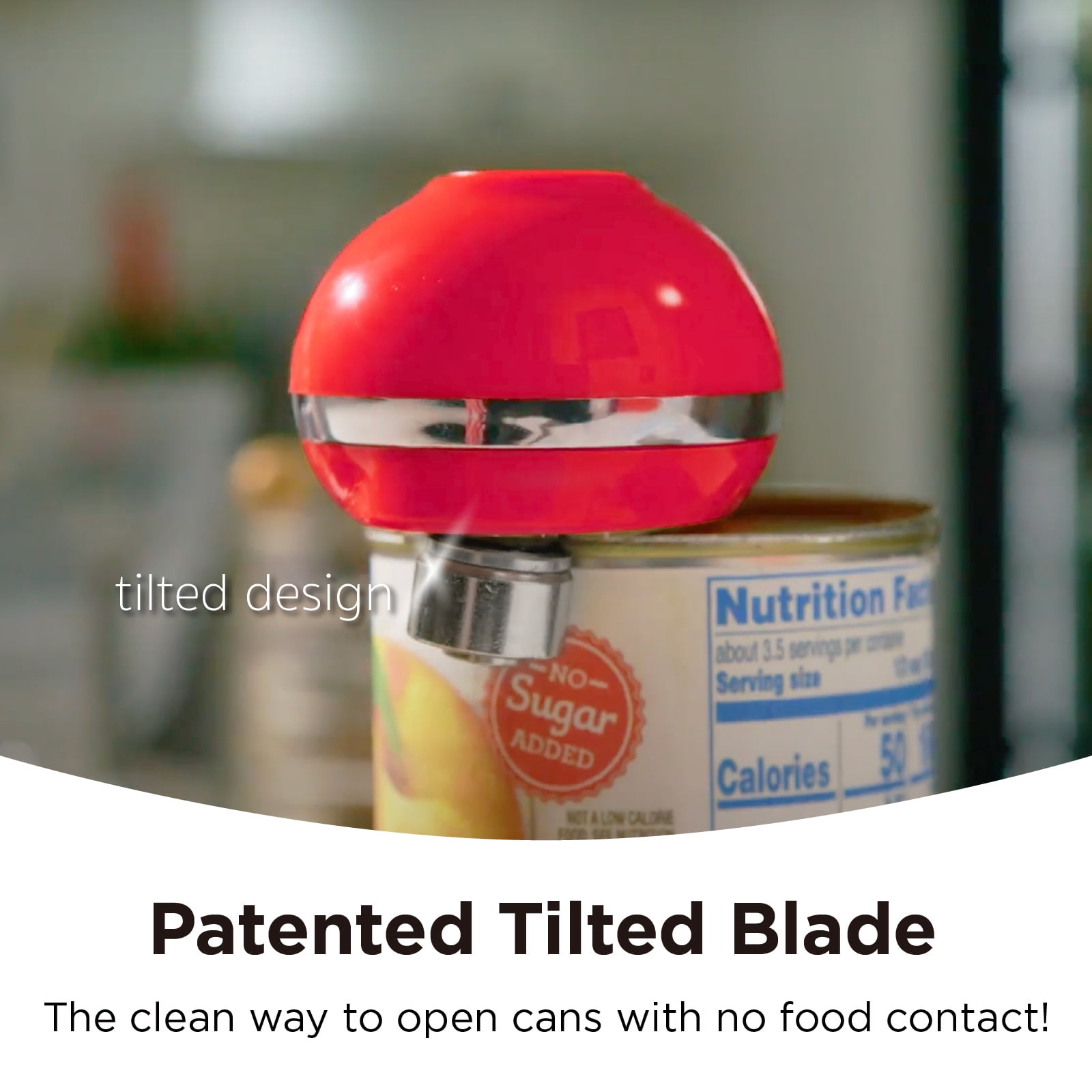 Kitchen Mama Mini Electric Can Opener, Red