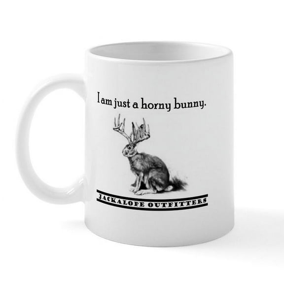 CafePress - Horny Bunny Jackalope Mug - 11 oz Ceramic Mug - Novelty Coffee Tea Cup